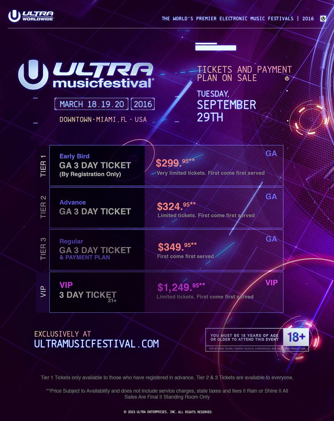 ULTRA Music Festival Miami Announces Ticketing Information for 2016 Edition  - Ultra Music Festival