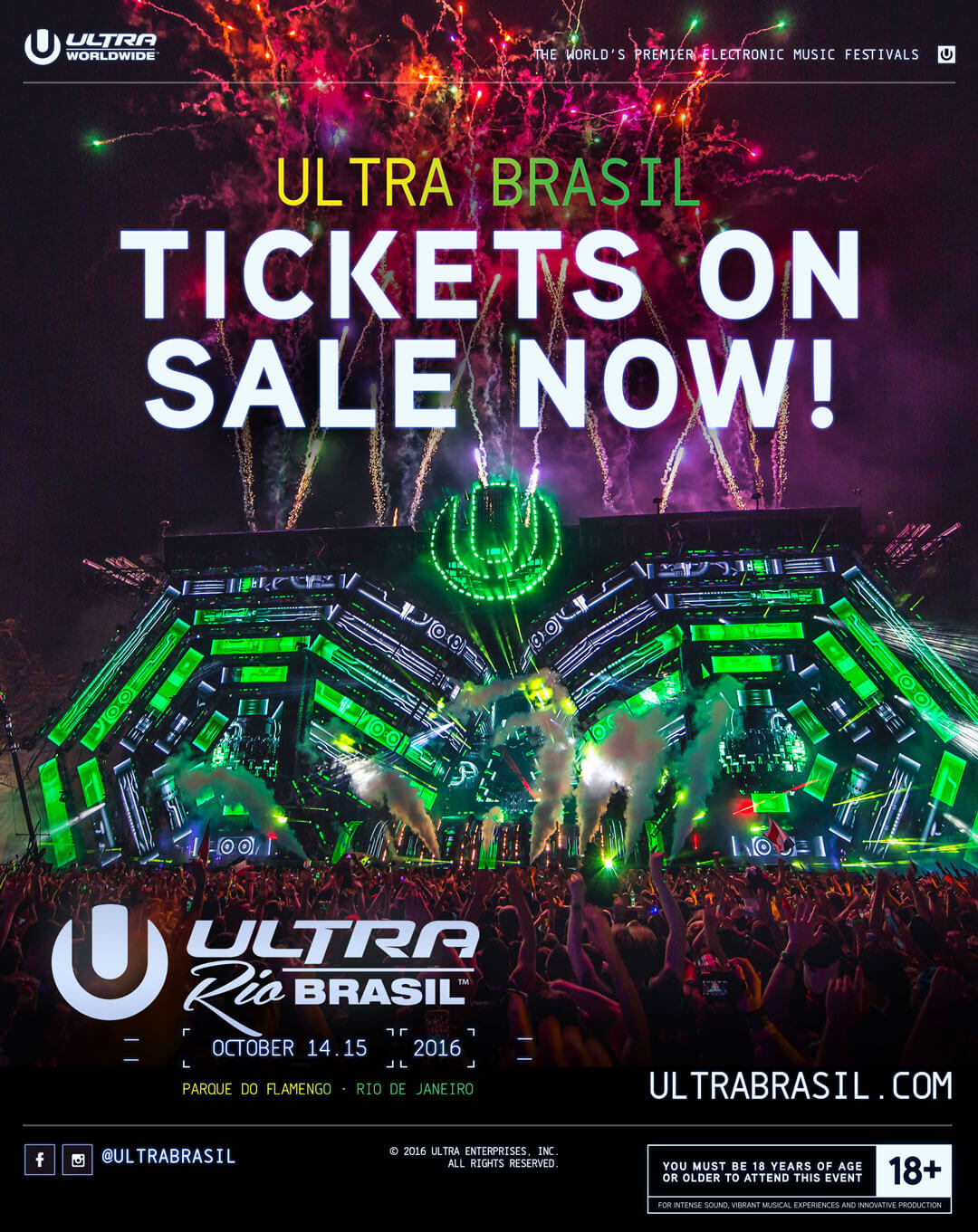 ULTRA Brasil Tickets are Back On Sale! Ultra Music Festival March 28