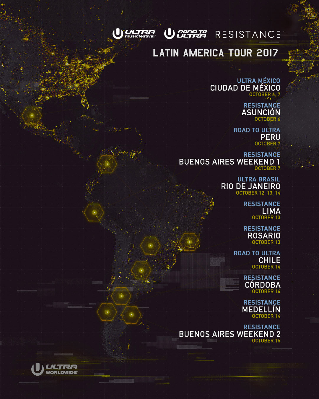 RESISTANCE Announces Historic NineStop Tour of Latin America Ultra