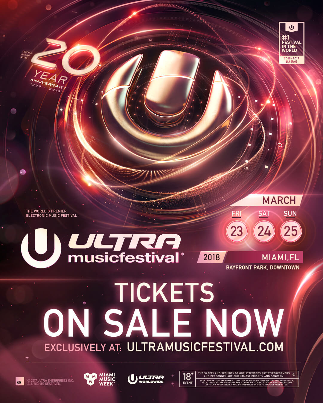 Tickets For Ultra Music Festival S 20th Anniversary On Sale Now