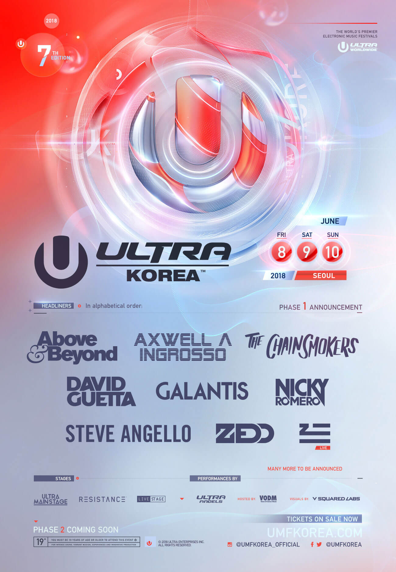 ULTRA Worldwide Presents Phase 1 Artists for ULTRA Korea 2018 - Ultra Music  Festival