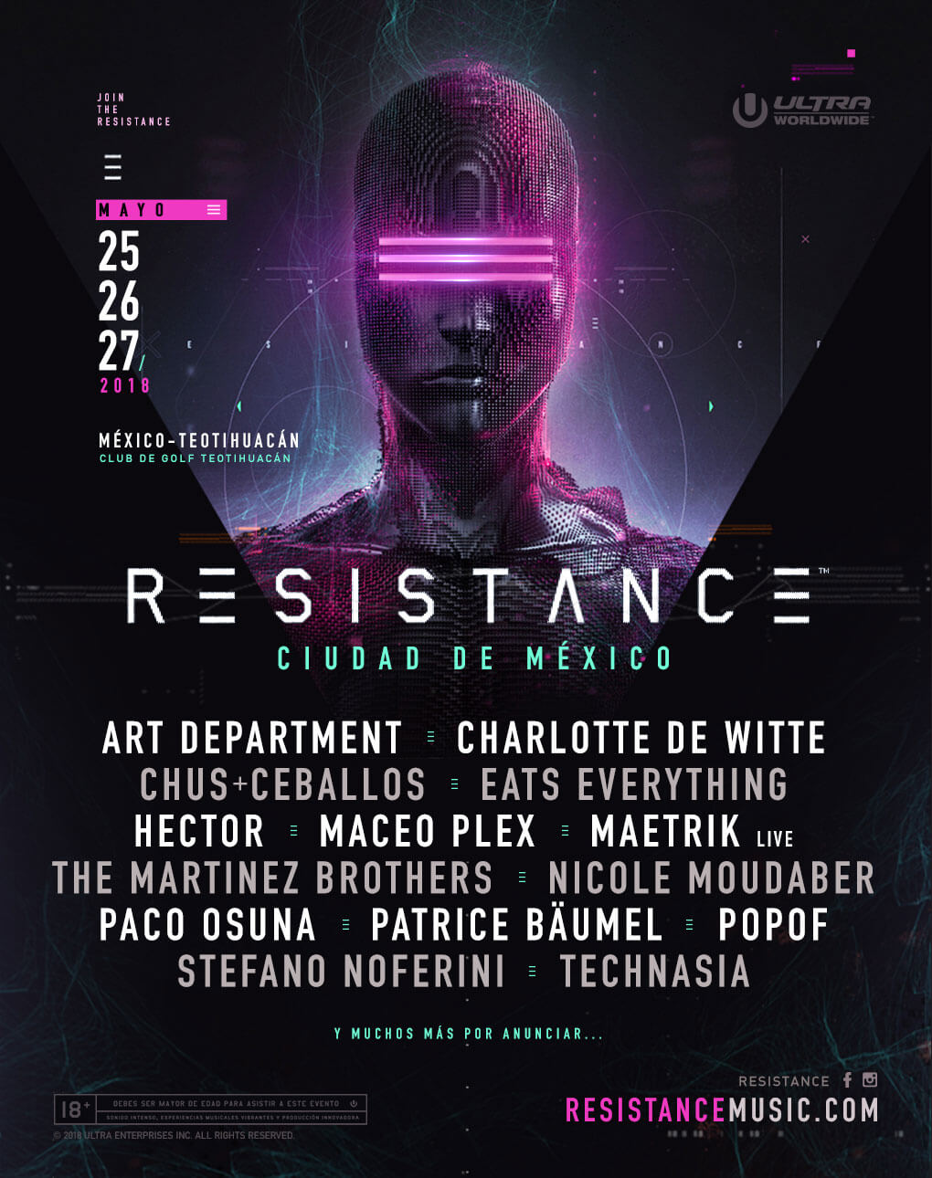 ULTRA Worldwide Announces RESISTANCE Mexico City Lineup Ultra Music