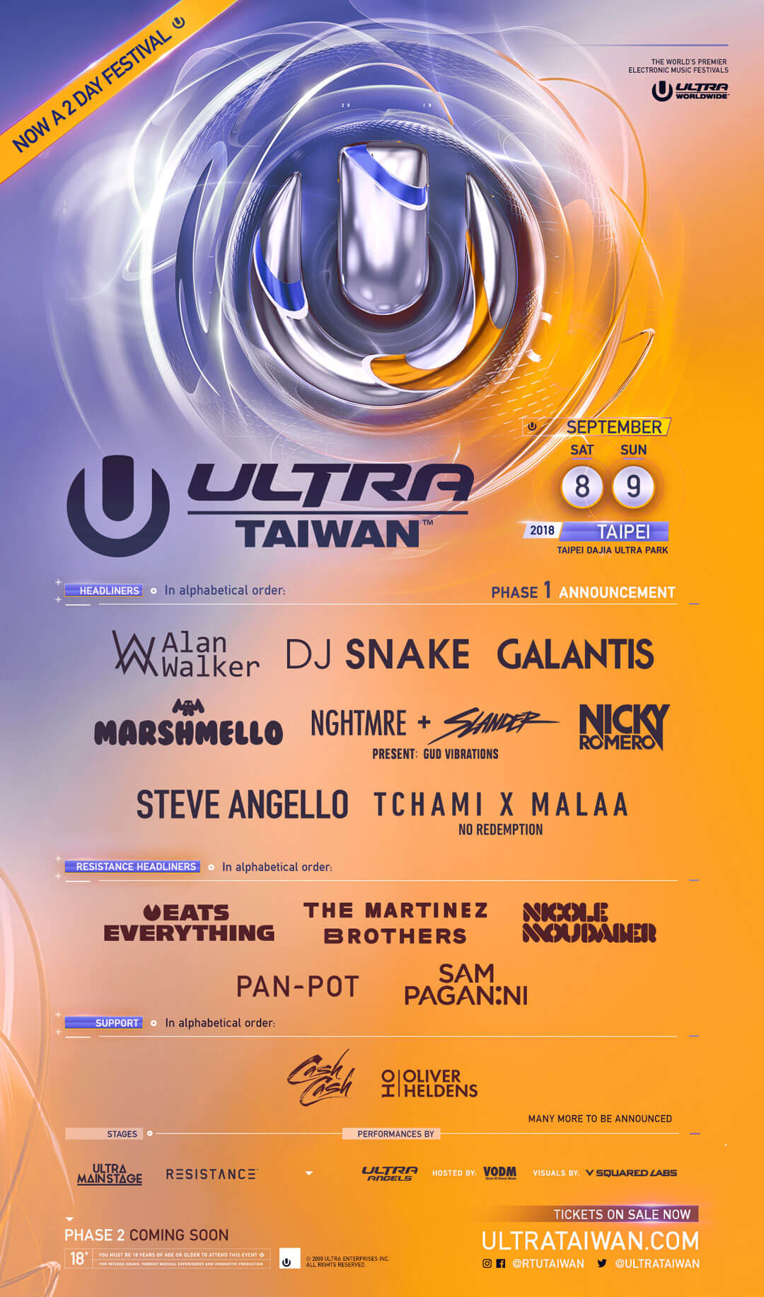 ULTRA Taiwan Announces Phase One Lineup Ultra Abu Dhabi