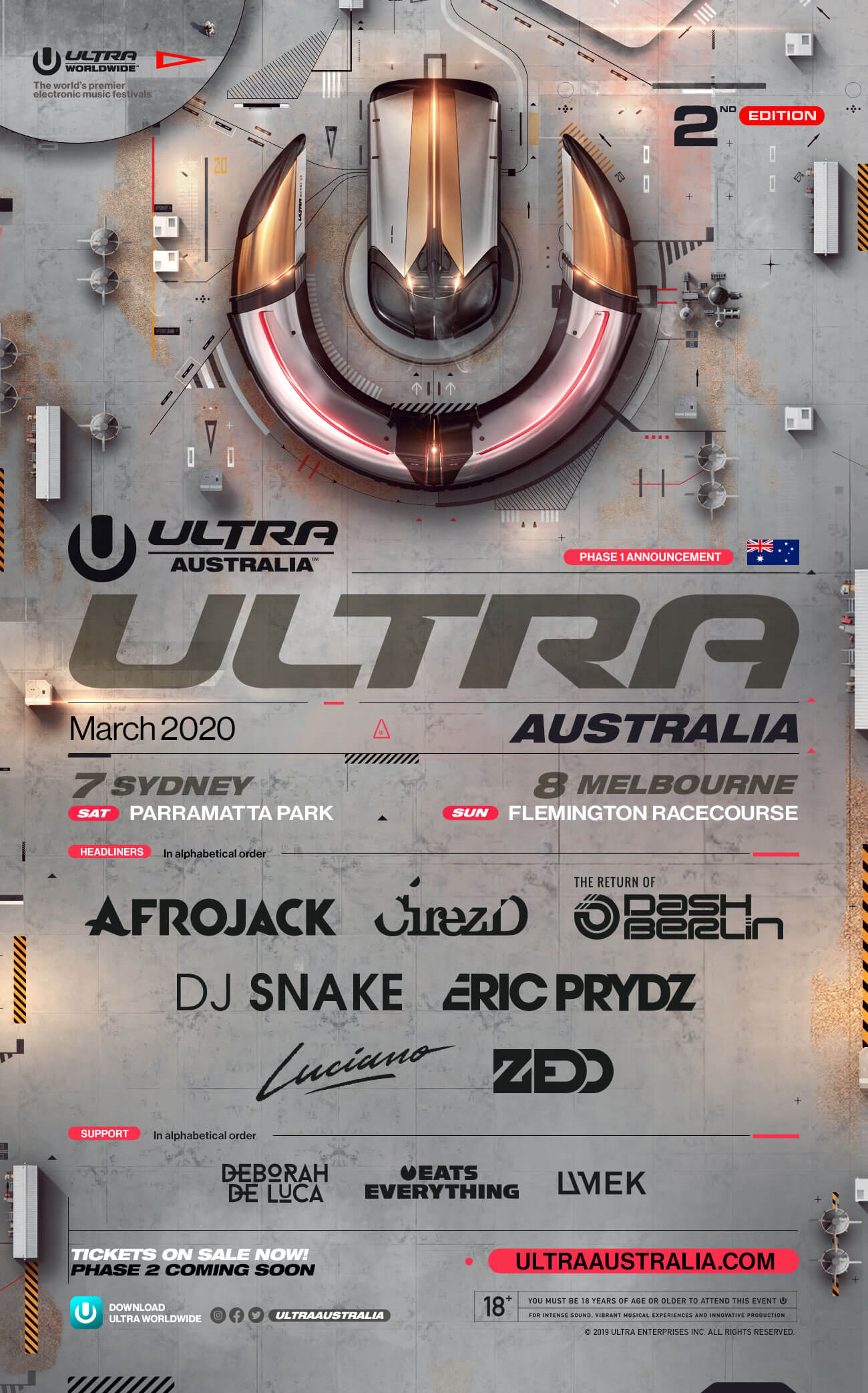 ULTRA Australia Announces Highly-Anticipated Phase 1 Lineup - Ultra Music  Festival