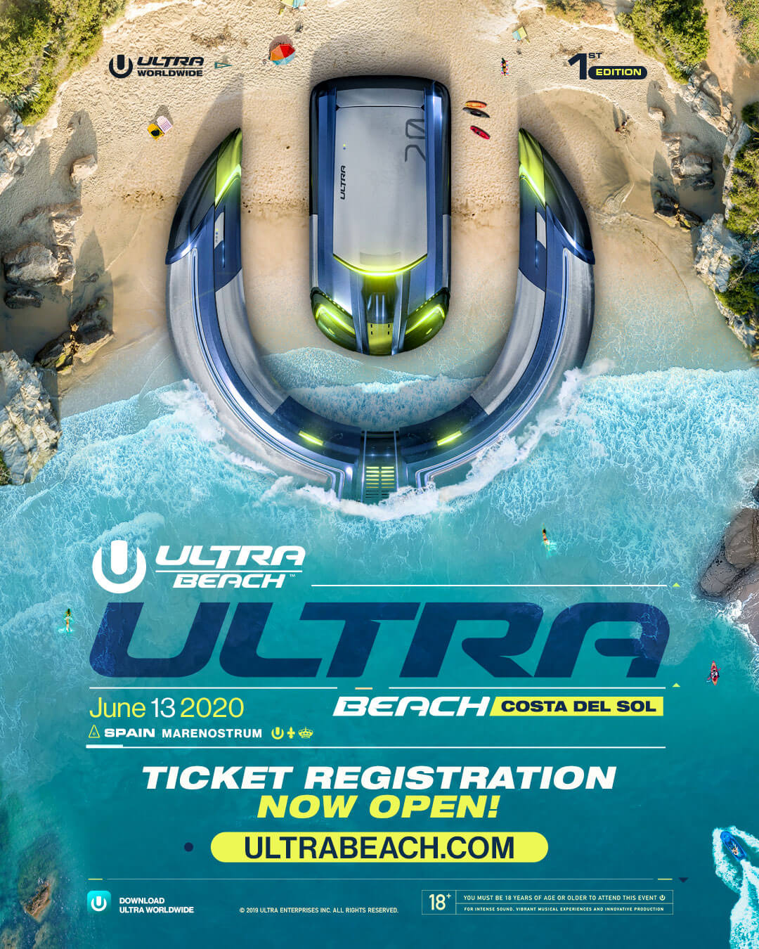 ULTRA BEACH Costa del Sol to Debut June 2020 Ultra Europe July 12, 13