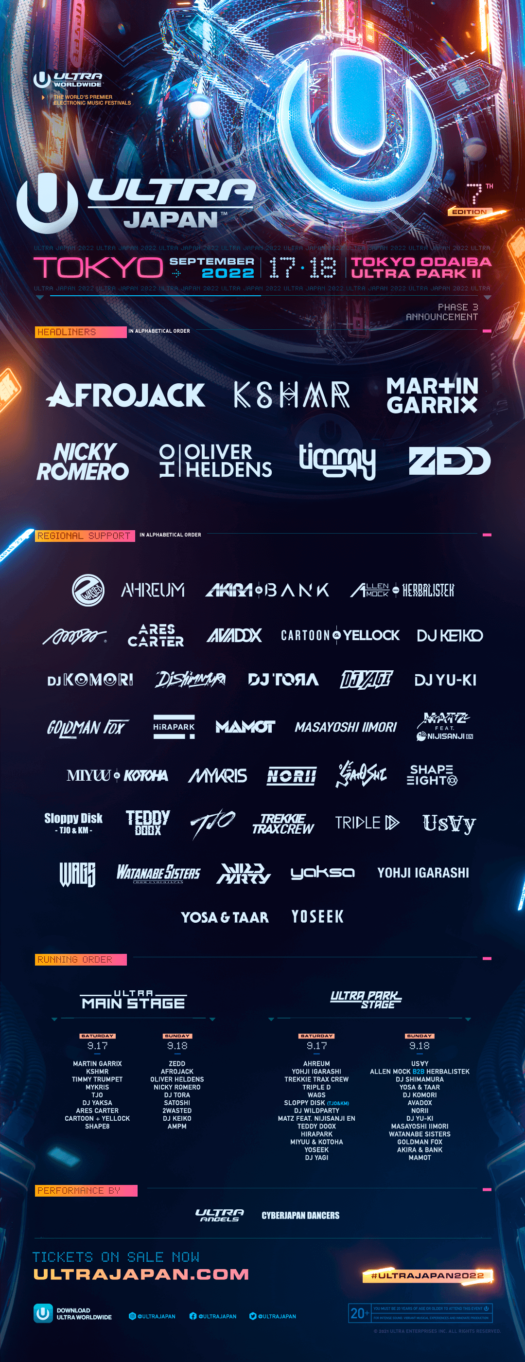 ULTRA Japan unveils Daily Stage Programming and announces