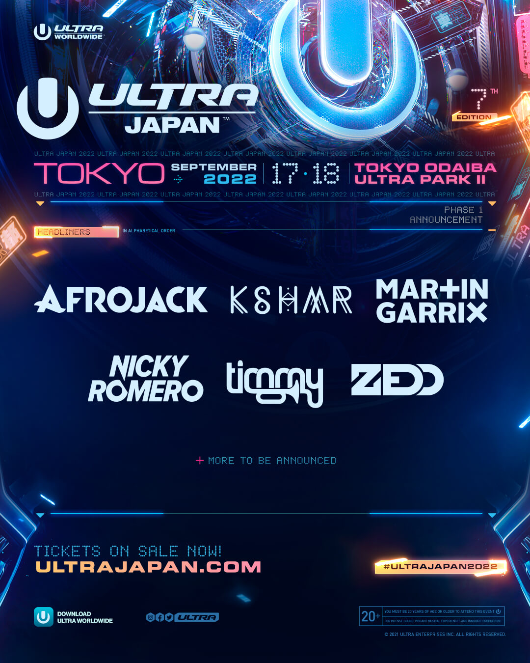 ULTRA JAPAN ANNOUNCES PHASE 1 LINEUP Ultra Taiwan November 1617 — 2024