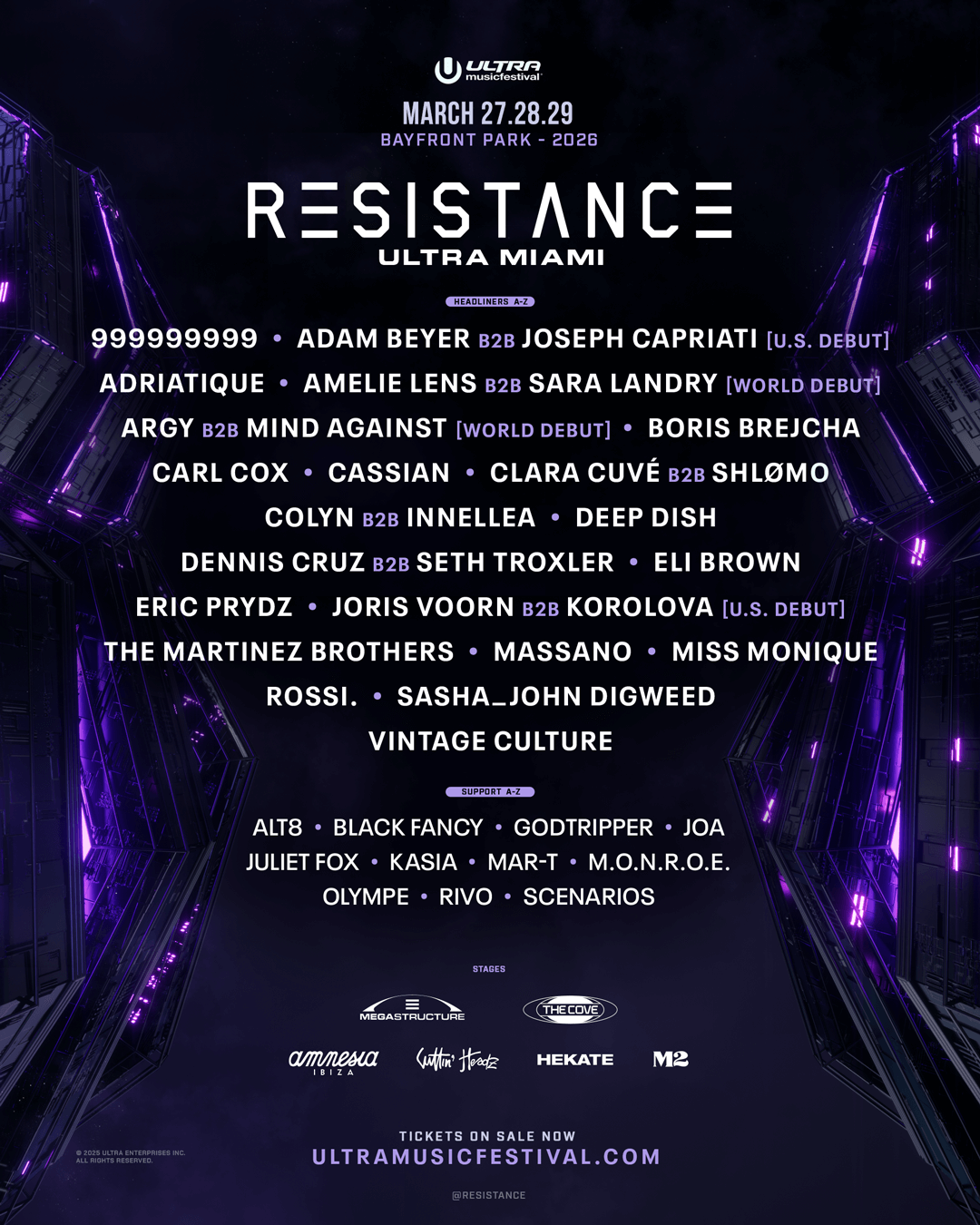Ultra unveils RESISTANCE lineup for festival’s 26th edition, boasting a bevy of dance music’s finest underground selectors and tastemaking labels
